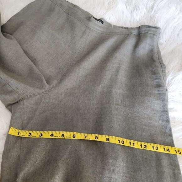 Cynthia‎ Rowley Pants Womens XL 100% Linen Wide Leg Ankle Elastic Zipper - Picture 11 of 16
